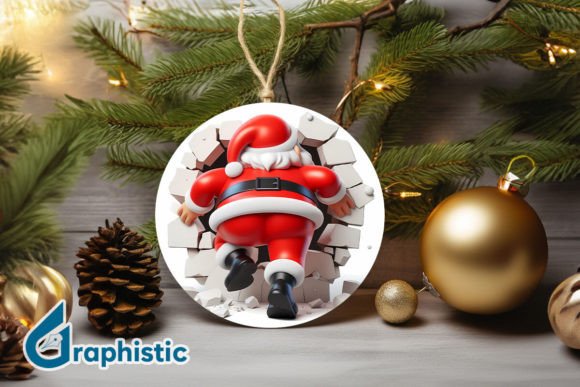 3D Santa Graphics for Crafting & Seasonal Designs