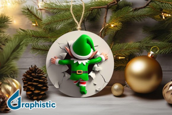 A 3D Elf Ornament Graphic for Seasonal Illustrations