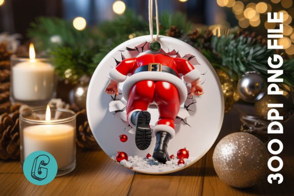 A Classic Santa Graphic for Festive Crafting Projects
