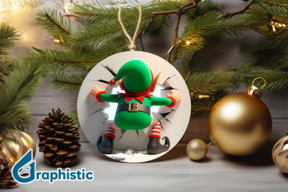 A Cute Elf Ornament Graphic for Crafters & Sellers