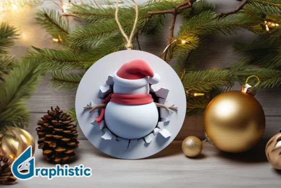 A Designer’s Review of 3D Snowman Christmas Ornament Back 53 Graphics