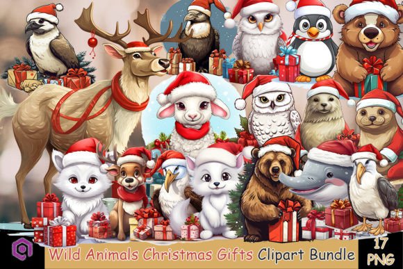 A Festive Animal Graphics Bundle for Handmade Christmas Magic