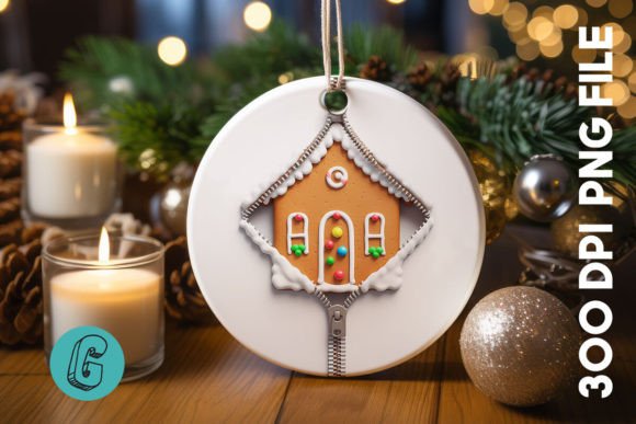 A Modern Twist: The Unzipped Christmas Ornament Graphics