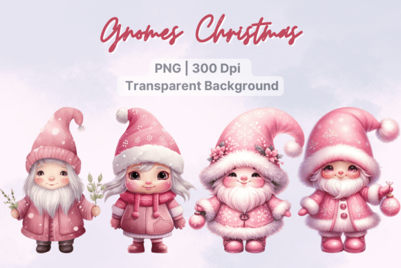 A Professional Designer Reviews Pink Gnome Watercolor Christmas Graphics