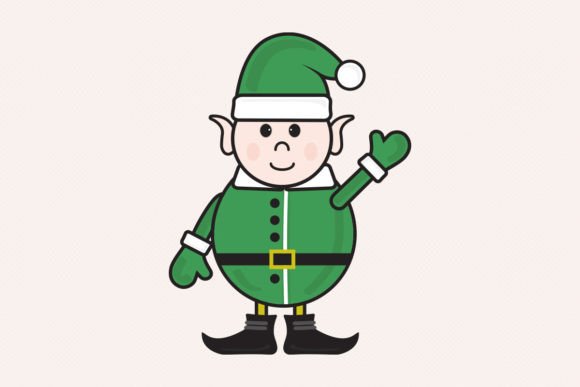 An Outline Elf Graphic for Festive Illustrations
