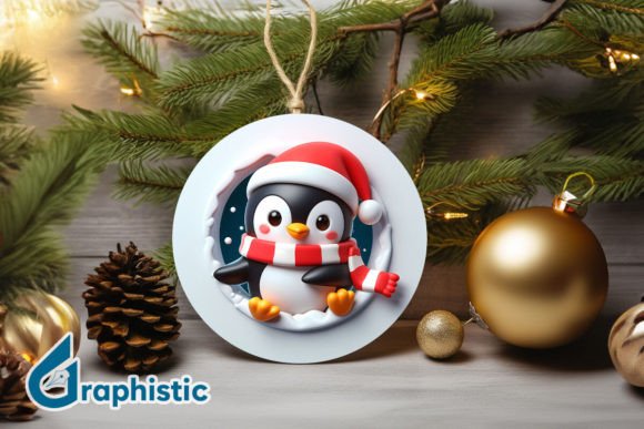 Crafting a Festive Penguin Graphic for Illustrations