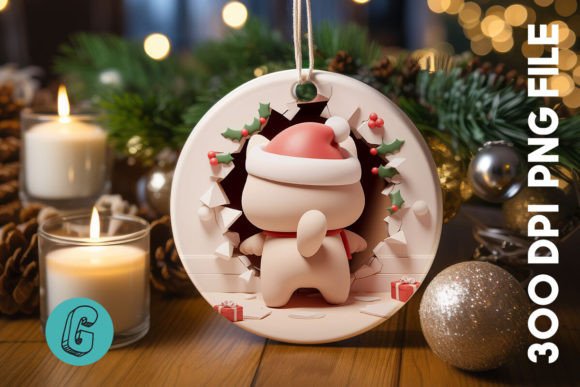 Cute Cat Christmas Ornament Back 13 Graphics Review
