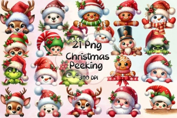 From Graphics to Branding: The Cute Christmas Peeking Sublimation