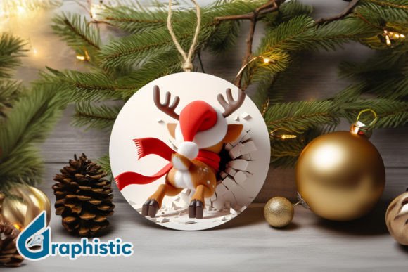 Reindeer 3D Christmas Ornament Back: A Designer’s Review