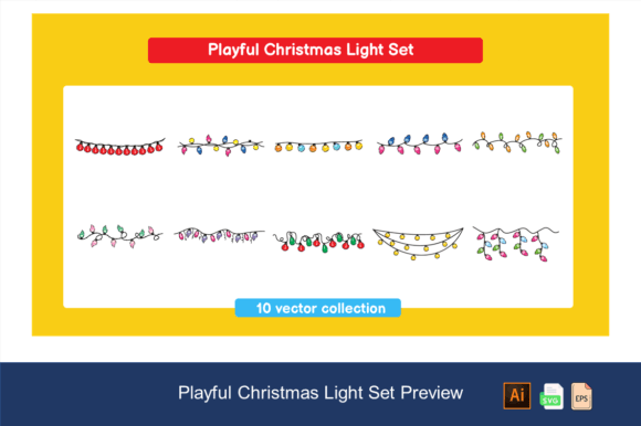 Review: Playful Christmas Light Set Graphics for Branding