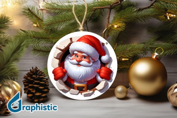 Santa Ornament Graphics for Editorial Illustrations