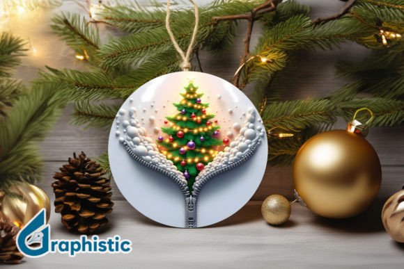 Unzipped 3D Ornament Graphics for Illustrations