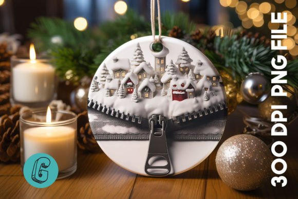 Unzipped Christmas Ornament Graphics for Your Crafty Season